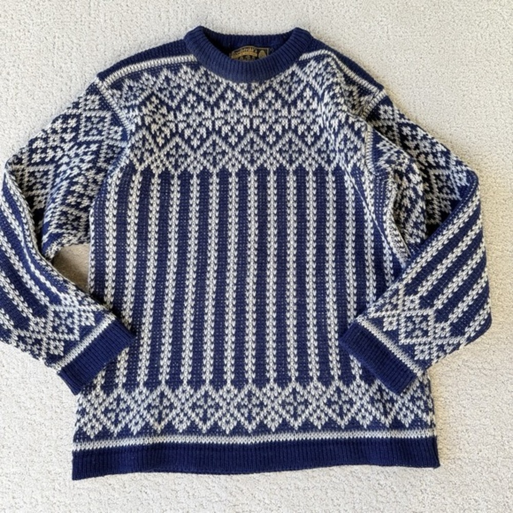 Nordstrikk‎ Norway Wool Fair Isle Nordic Fisherman Outdoor Sweater Men's S $150 - Picture 2 of 10